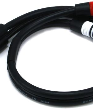 Monoprice 1.5ft Premium 2 RCA Plug/2 RCA Plug M/M 22AWG Cable – Black